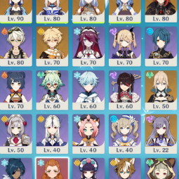 AR 55, asia masculino | 25 personajes | diluc C1 - cryptgen27 0
